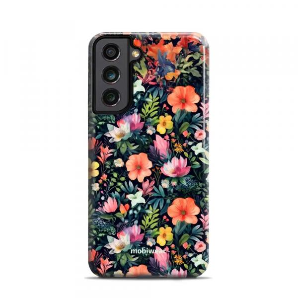 Etui ochronne do Galaxy S21 FE, Mobiwear Elite Pro, kolorowo-kwieciste