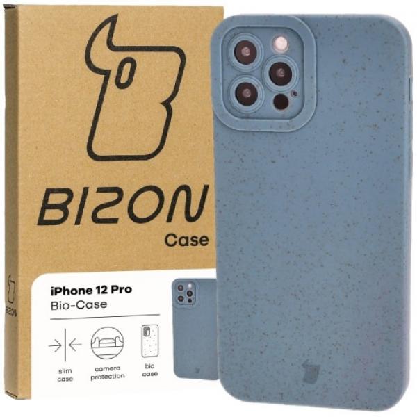 Ekologiczne etui Bizon Bio-Case do iPhone 12 Pro, niebieskie