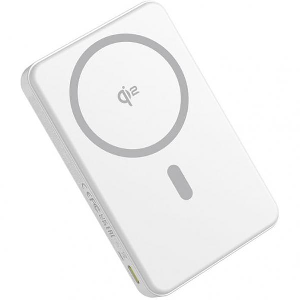 Powerbank indukcyjny Qi2 z kablem w zestawie, Baseus Airpow II do MagSafe, 10 000mAh, 22.5W, USB-C, USB-A, biały