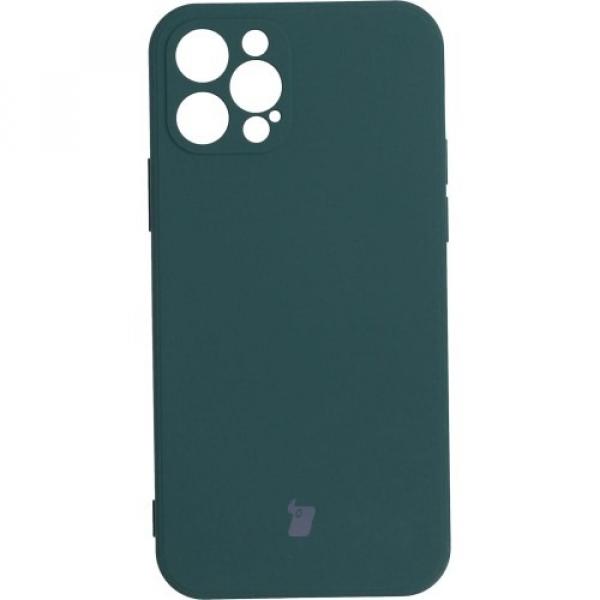 Etui Bizon Case Silicone do iPhone 12 Pro, ciemnozielone