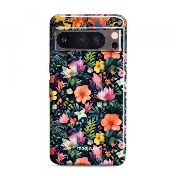 Etui ochronne do Google Pixel 8 Pro, Mobiwear Elite Pro, kolorowo-kwieciste