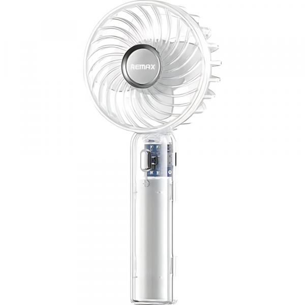 OUTLET: Wiatrak podręczny, wentylator, wiatraczek Remax Handheld Fan RS-SF01, przezroczysty