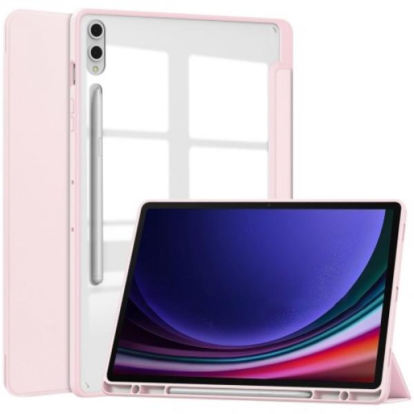 Etui Bizon Case Tab Clear Matt do Galaxy Tab S9 Plus, jasnoróżowe