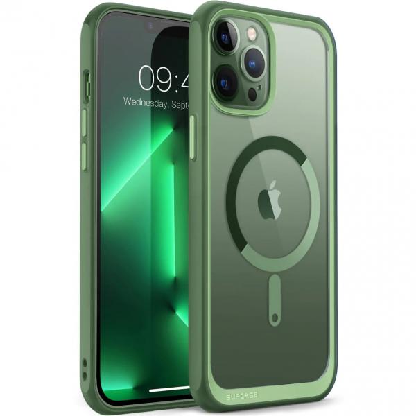 Etui pancerne Supcase UB Mag z MagSafe do iPhone 13 Pro Max, przezroczysto-zielone