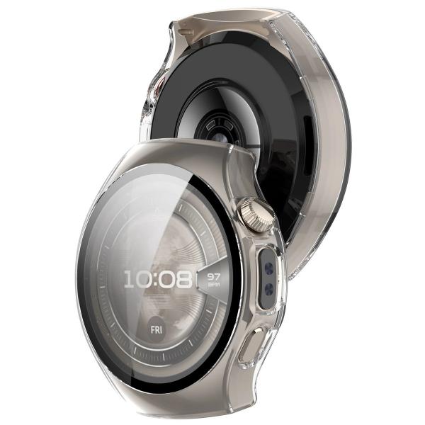 Etui ze szkłem do zegarka Bizon Case+Glass Watch do Huawei Watch 5 46 mm, przeźroczyste