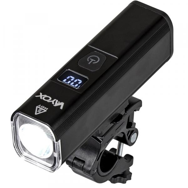 Lampka rowerowa przednia z powerbankiem Vayox VA0071 1300lm, czarna