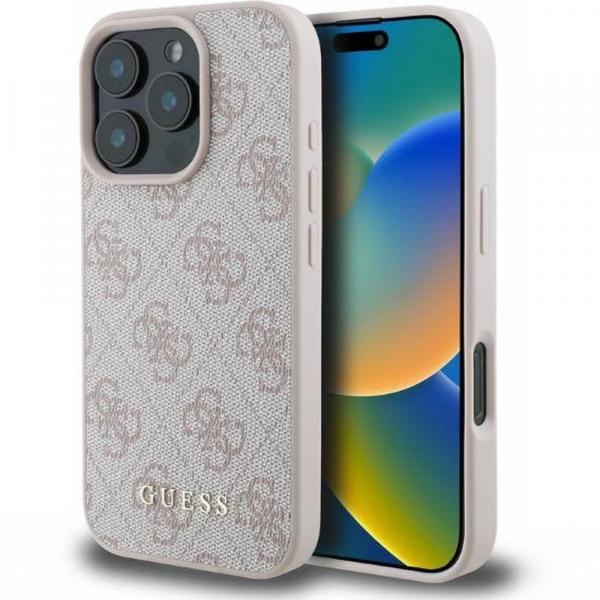 OUTLET: Etui Guess Hardcase 4G Classic do iPhone 16 Pro Max, różowe