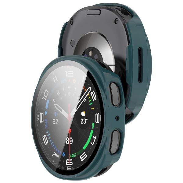 Etui ze szkłem do zegarka Bizon Case+Glass Watch do Galaxy Watch 8 40 mm, zielone