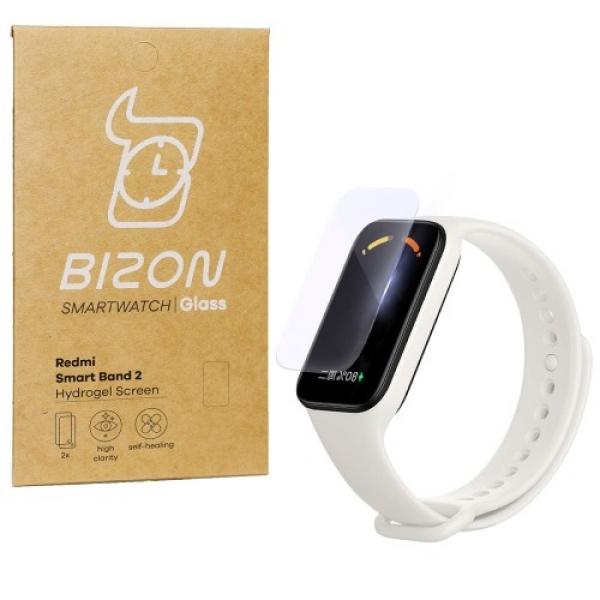 Folia hydrożelowa na ekran Bizon Glass Hydrogel do Redmi Smart Band 2 / Xiaomi Mi Band 8 Active, 2 sztuki