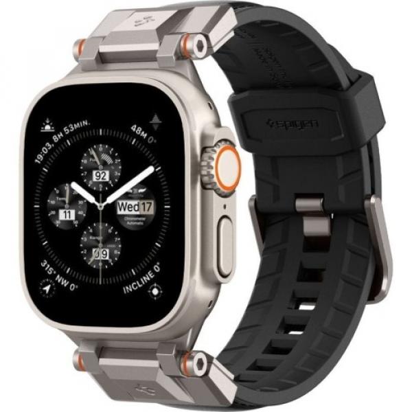 Pasek Spigen DuraPro Armor PU do Apple Watch 49/46/45/44 mm, czarny