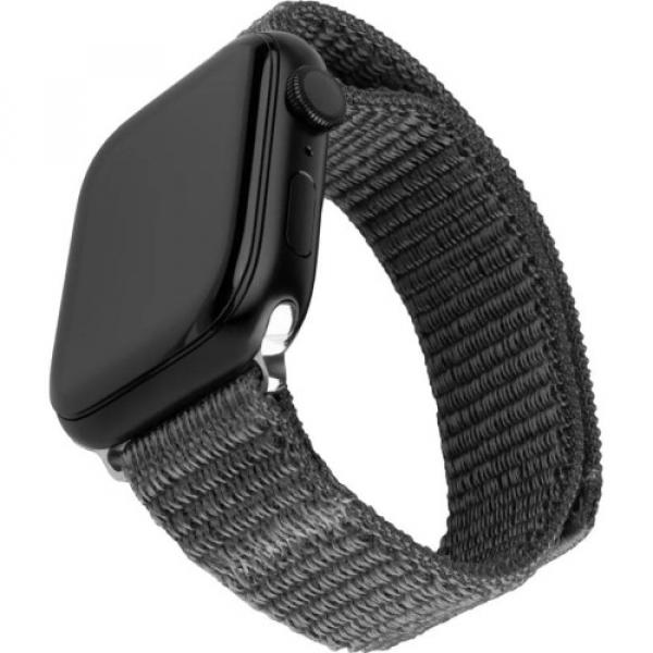 Nylonowy pasek Fixed Nylon Sporty Strap do Apple Watch 49/46/45/44 mm, szary