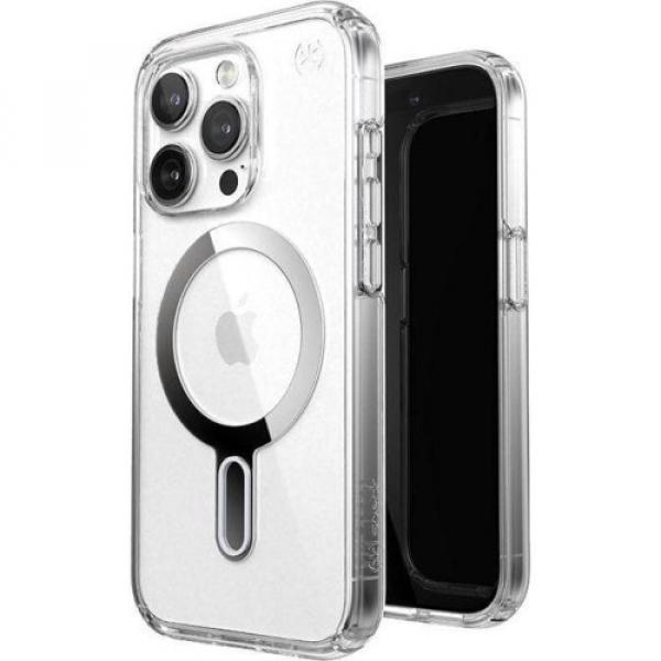 Etui Speck Presidio ClickLock Perfect-Clear MagSafe do iPhone 15 Pro, przezroczysto-przydymione