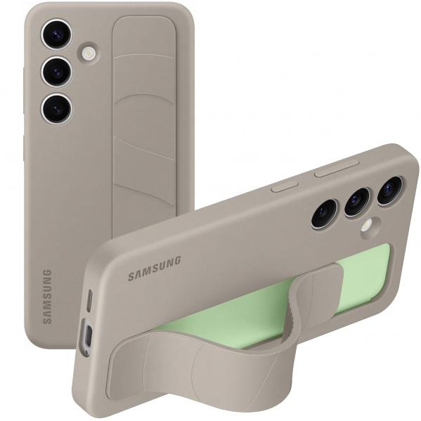 OUTLET: Etui Samsung Silicone Standing Grip Case do Galaxy S24, ciemnoszare