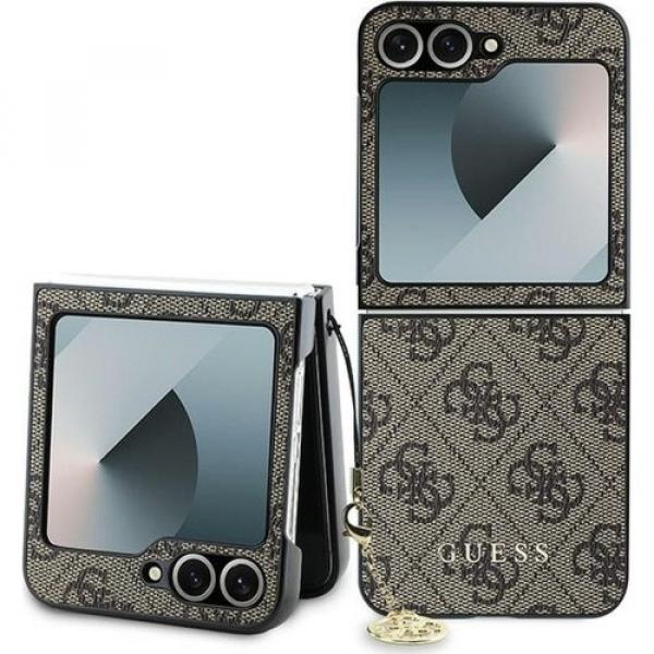 Etui Guess 4G Charms Collection do Galaxy Z Flip6, brązowe