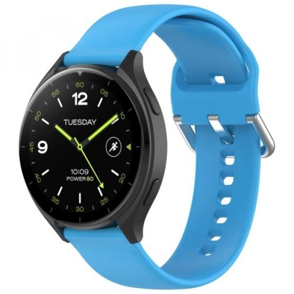 Pasek silikonowy do smartwatcha, Bizon Strap Watch Silicone Pro N, QuickRelease 22 mm, błękitny