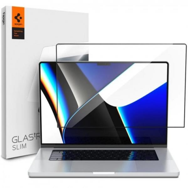 Szkło do etui Spigen Glas.tR Slim FC MacBook Pro 14 2021-2023, czarne