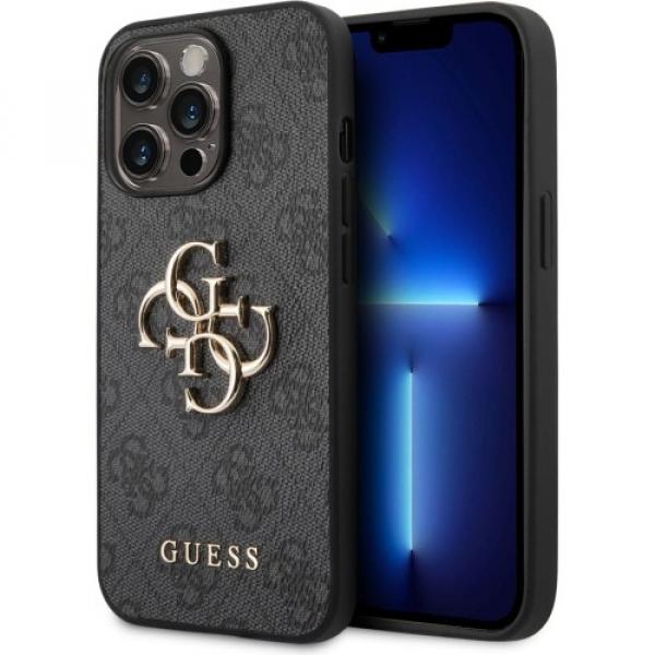 Etui Guess 4G Big Metal Logo do iPhone 14 Pro Max, szare