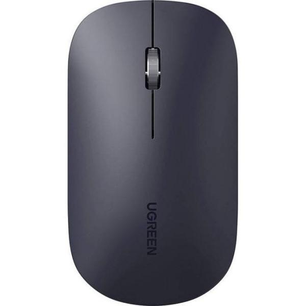 Bezprzewodowa mysz optyczna, Ugreen MU001 Portable Wireless Mouse, USB 2.4GHz, czarna