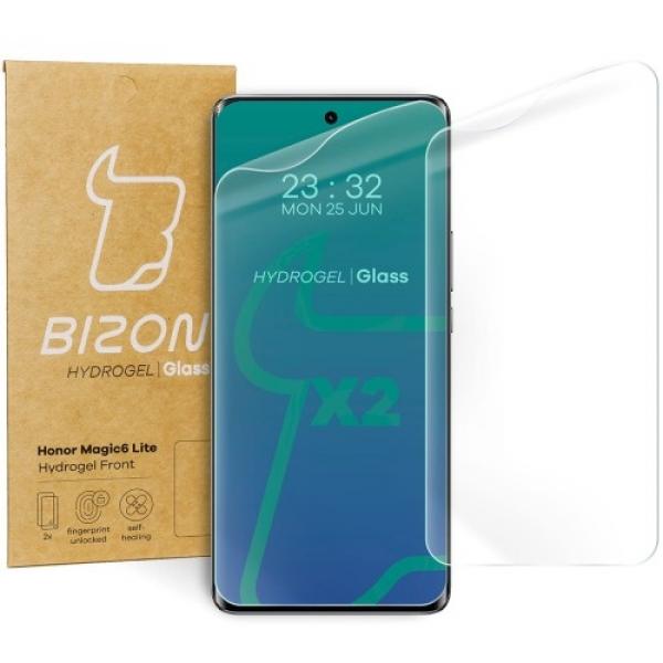 Folia hydrożelowa na ekran Bizon Glass Hydrogel Front do Honor Magic6 Lite, 2 sztuki