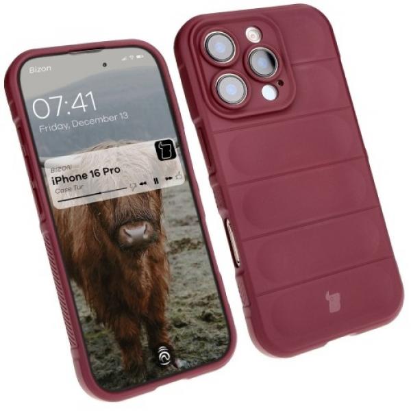 Pancerne etui Bizon Case Tur do iPhone 16 Pro, ciemnofioletowe