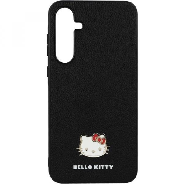 Etui Hello Kitty HardCase Metal Logo Kitty Head do Galaxy A55, czarne