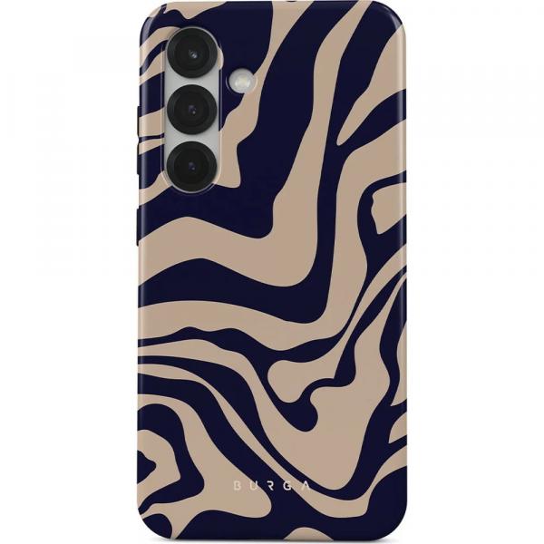 Etui Burga Vigilant Tough do Galaxy S25, beżowo-granatowe