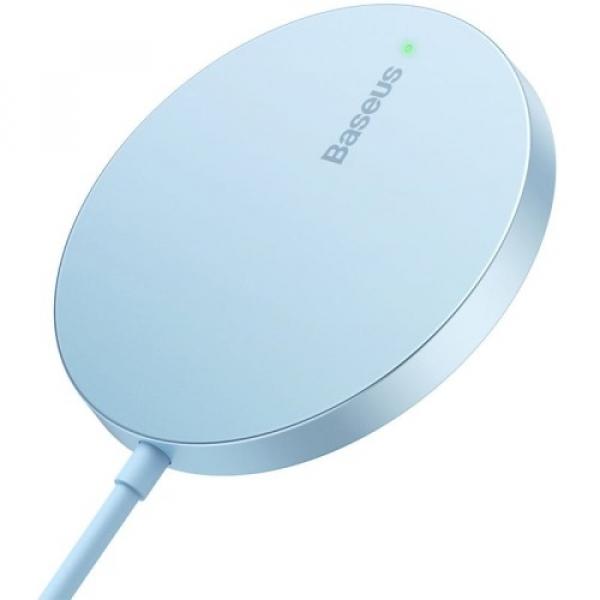 Ładowarka indukcyjna, magnetyczna Baseus Mini3 Qi, MagSafe Wireless Charger 15W, niebieska