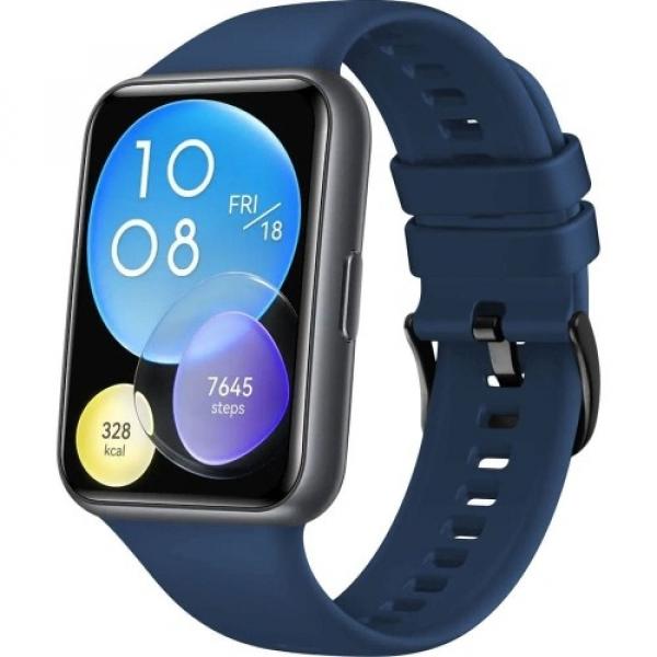 Silikonowy pasek Fixed Silicone Strap do Huawei Watch Fit 2, granatowy