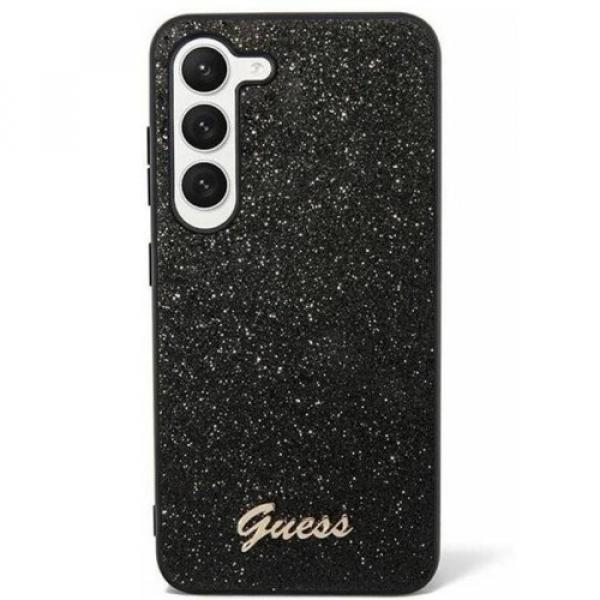 Etui Guess Hardcase Glitter Script do Galaxy S24, czarne