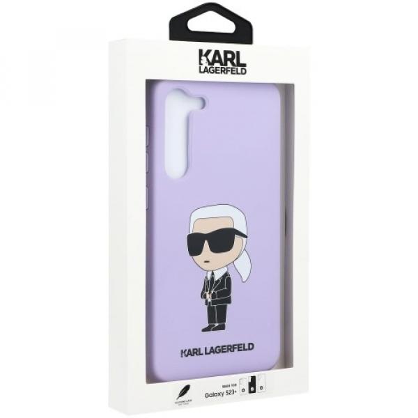 Etui Karl Lagerfeld Hard Case Silicone Ikonik do Galaxy S23 Plus, fioletowe