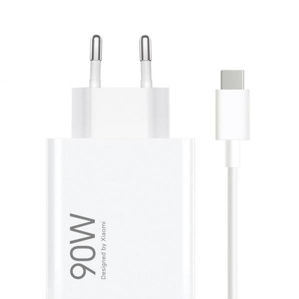Ładowarka sieciowa Xiaomi HyperCharge Combo 90W 1x USB-A + kabel USB-C 1 m, biała