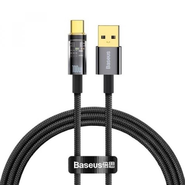 Kabel Baseus Explorer Series 100W USB do USB-C 1m, czarny