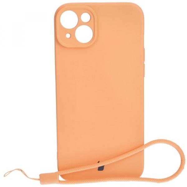 Etui Bizon Case Silicone do iPhone 15 Plus, pomarańczowe