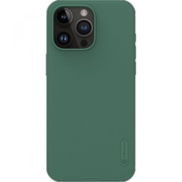 Etui Nillkin Super Frosted Shield Pro do iPhone 15 Pro Max, ciemnozielone
