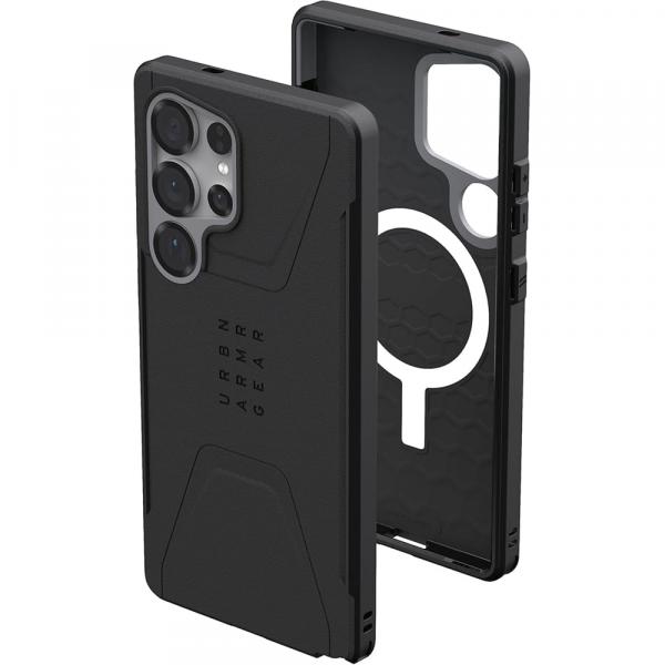 Etui pancerne Urban Armor Gear Civilian Magnet do Galaxy S25 Ultra, czarne