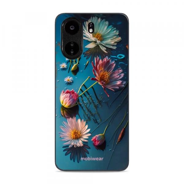 Etui ochronne do Xiaomi Poco C65, Mobiwear Glossy Case, niebiesko-kwieciste
