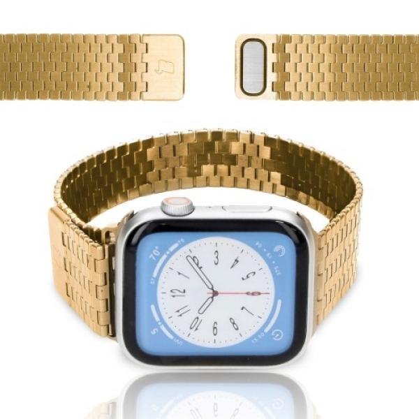 Pasek ze stali nierdzewnej Bizon Strap Watch Titanium do Apple Watch 44/45/46/49mm, złoty