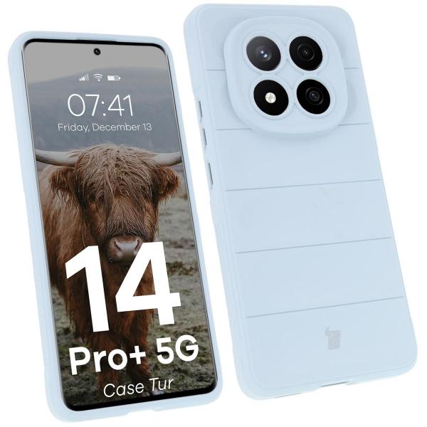 Pancerne etui Bizon Case Tur do Xiaomi Redmi Note 14 Pro Plus 5G, jasnoniebieskie