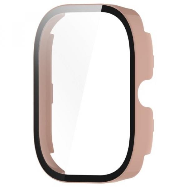 Etui Bizon Case+Glass Watch do Xiaomi Redmi Watch 4, różowe