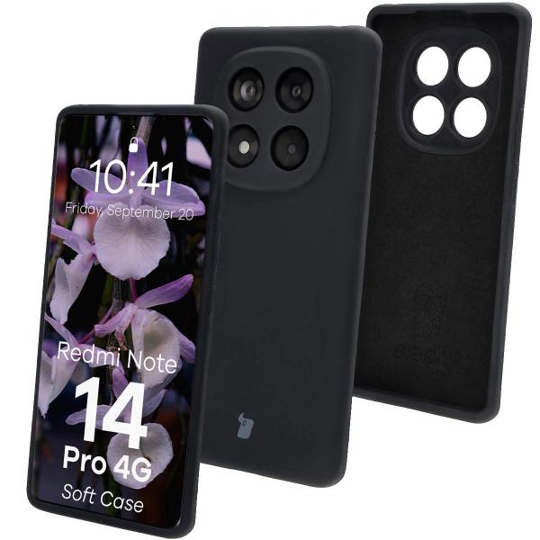 Silikonowe etui Bizon Soft Case do Xiaomi Redmi Note 14 Pro 4G, czarne