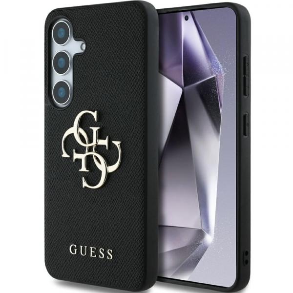 Etui Guess Grained Big 4G Small Classic Logo do Galaxy S25 Plus, czarne