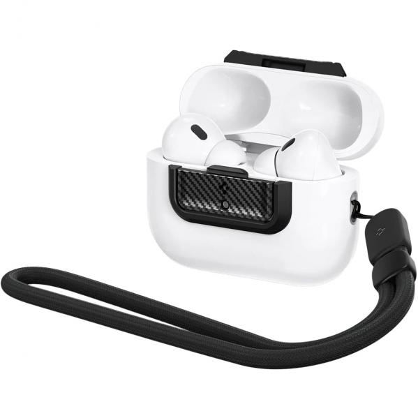 Zamknięcie obudowy Spigen Lock Fit M do AirPods Pro 2 / 1, wzór karbonowy