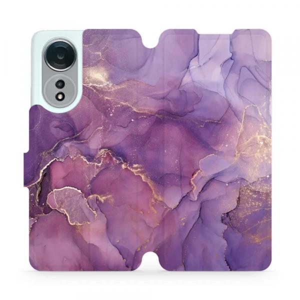 Etui z klapką do Oppo A58, Mobiwear Book, fioletowe