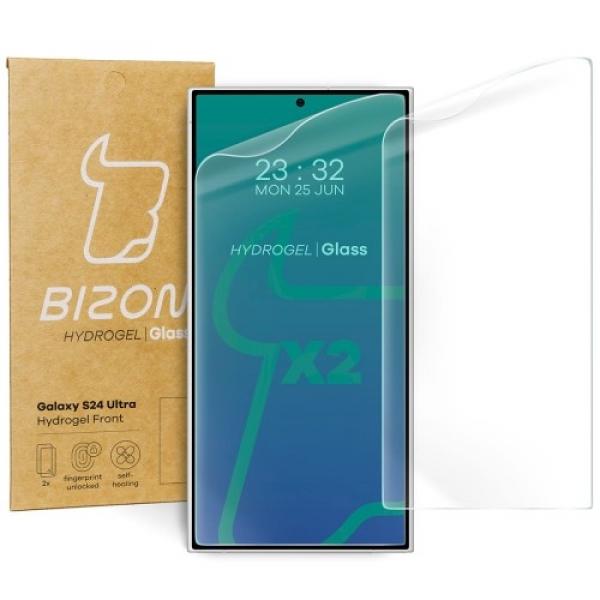 Folia hydrożelowa na ekran Bizon Glass Hydrogel Front do Galaxy S24 Ultra, 2 sztuki