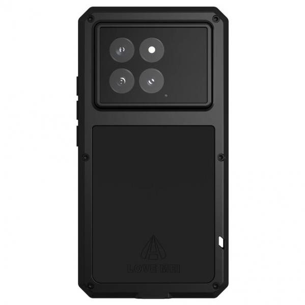 OUTLET: Etui pancerne + szkło LOVE MEI Powerful do Xiaomi 14, czarne