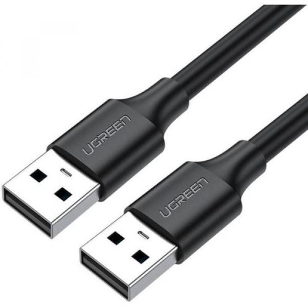 Kabel Ugreen USB-A 2.0 (typ męski) / USB-A 2.0 (typ męski), 0,25 m, 480mb/s, czarny