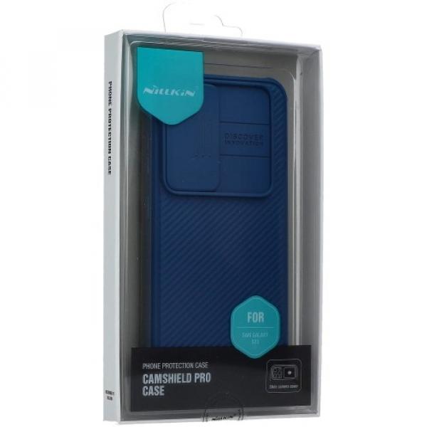 Etui z ochroną aparatu Nillkin CamShield Pro do Galaxy S23, niebieskie