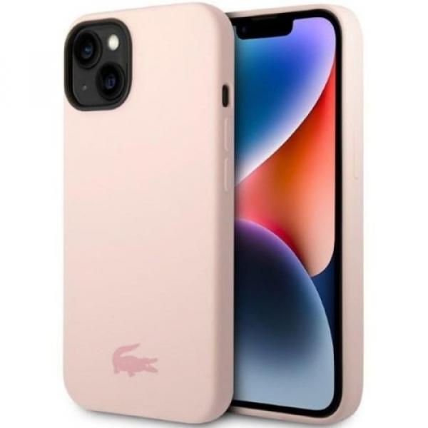 Etui Lacoste Hardcase Silicone do iPhone 14 Plus, jasnoróżowe