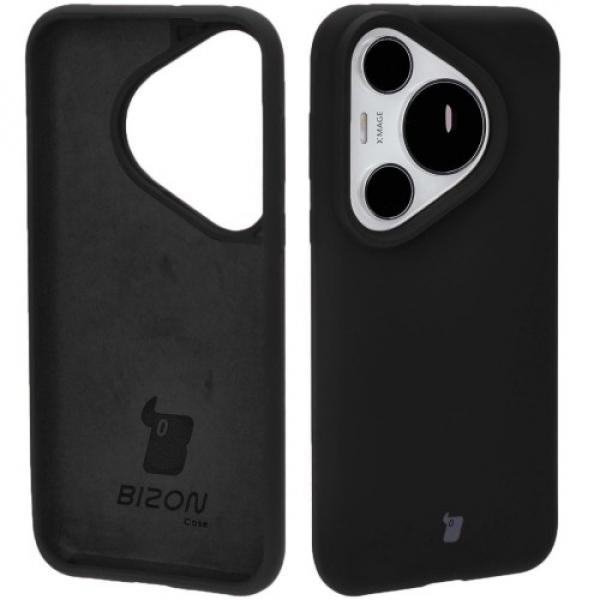 Silikonowe etui Bizon Soft Case do Huawei Pura 70 Pro / Pro+, czarne