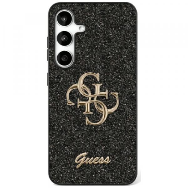 Etui Guess Glitter Script Big 4G do Galaxy S25, czarne